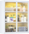 Bathroom Medicine Cabinet with Glass Doors & Sensor LED Lights, Over Toilet by LyAosdFu