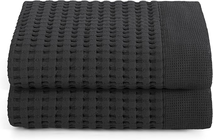 GILDEN TREE Waffle Hand Towels for Bathroom Quick Dry Large Luxury Lint Free by GildenTree