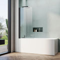 ELEGANT Bathtub Shower Door 32" W x 55" H, Frameless Tub Shower Door, 1/4" by ELEGANT