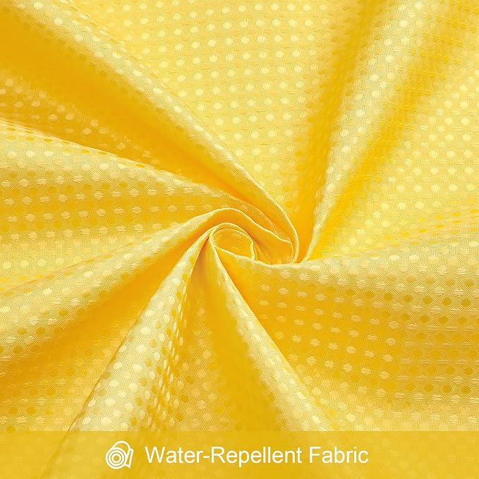 3 in 1 Stall Half Size Yellow Shower Curtain Set-36 W x 72 H, Modern Waffle - Image 7