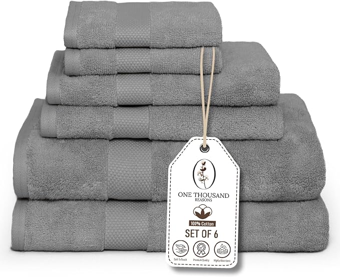 Premium Staple Cotton Bathroom Towel Set by ONETHOUSANDREASONS