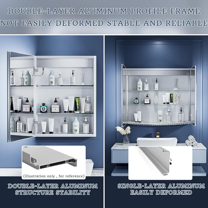 ExBrite Lighted Medicine Cabinet - Image 7