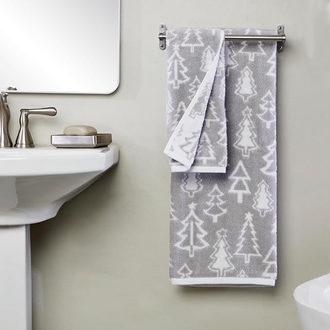 SKL Home Christmas/Winter Mod Tree 100% Cotton Premium 2-Piece Hand Towel Set - Image 4