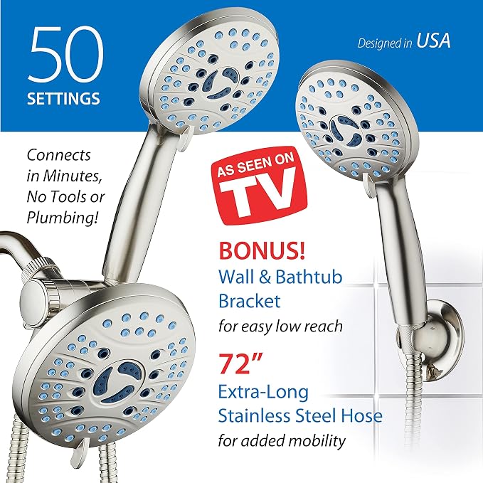 Hotel Spa AquaCare for California As-Seen-On-TV High Pressure Handheld Rain - Image 6