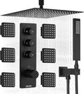 VEVOR Shower Faucet Set, 16 Inch Thermostatic Ceiling Mount Rainfall Shower by VEVOR