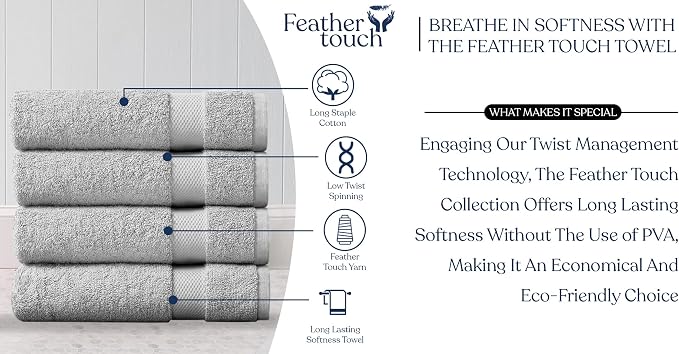 Delara Organic Cotton Luxuriously Plush Bath Sheet Pack of 4 | GOTS & OEKO-TEX - Image 8