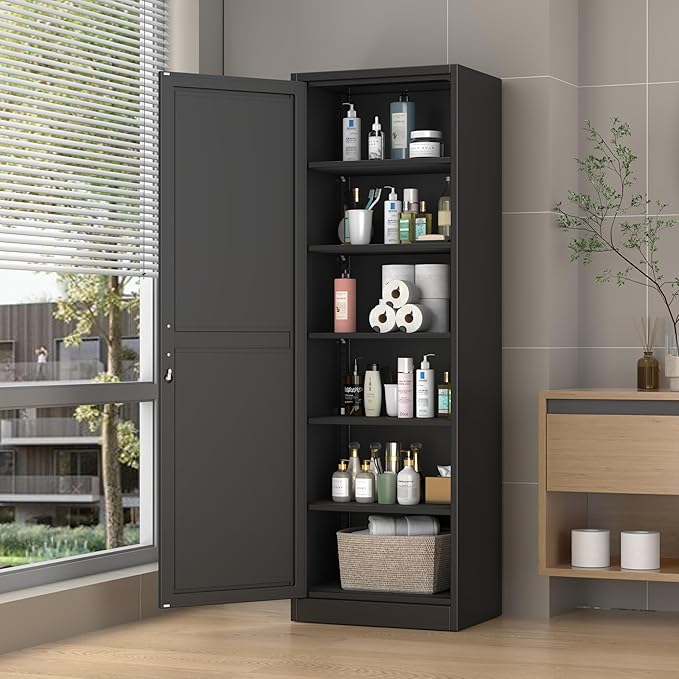 Metal Locker Tall Narrow Storage Cabinet, Gym Home Office, Entryway and Hallway - Image 2