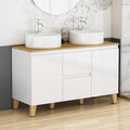 47-Inch Dounle Sink Bathroom Vanity, Freestanding Bathroom Vanities by MELAABUUHOME