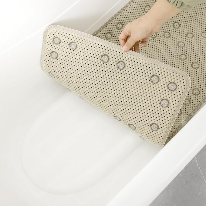 Double Layer Foam Non Slip Bathtub Mat 37x17in, More Comfortable and Thicker - Image 9