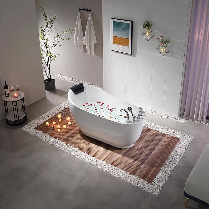 Empava 67 inch Acrylic Freestanding Whirlpool Bathtub - Image 8