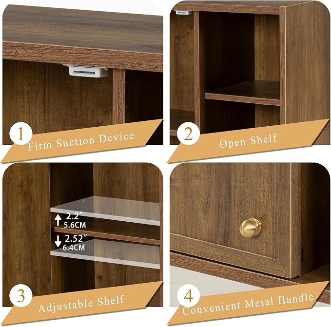 Bathroom Wall Cabinet, Small Wall Cabinet Over Toilet - Image 4
