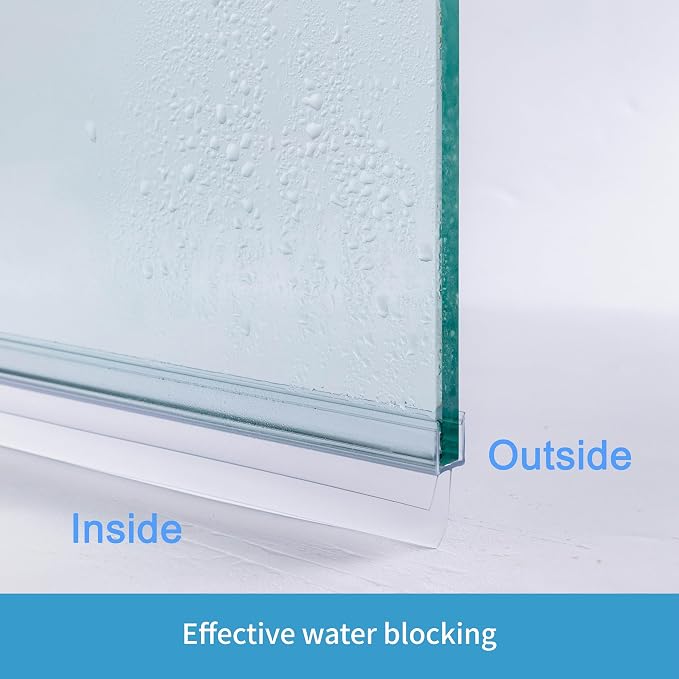 Shower Door Bottom Seal 2-Pack 3/8" x 39" Frameless Glass Shower Door Seal - Image 7