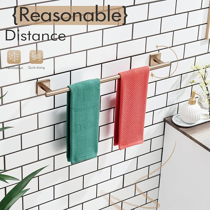 KOKOSIRI Towel Bar Bathroom Towel Holder - Image 5