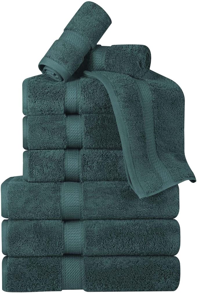 BNM Egyptian Cotton Heavyweight Towels, 800 GSM, Face/ Washcloths, Hand Towels by Blue+Nile+Mills