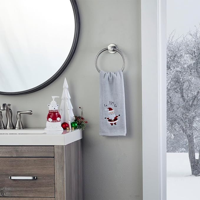 SKL Home Christmas/Winter Santa Hand Towel 2pc Set - Image 5