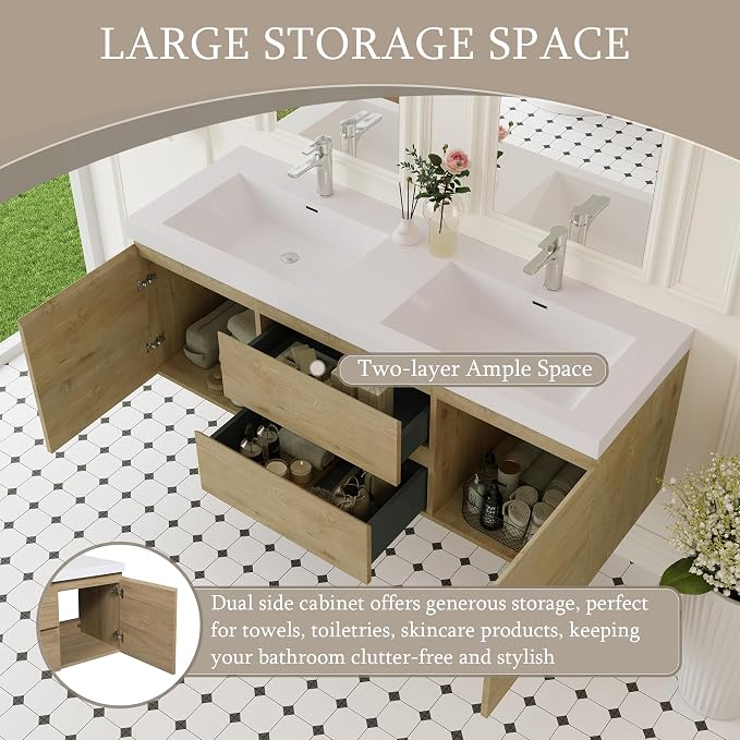 60" Floating Bathroom Vanity - Image 6