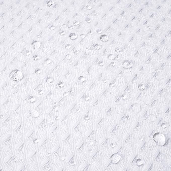 River Dream Stall Heavyweight No Hooks Required Dotted Waffle Weave Shower - Image 6