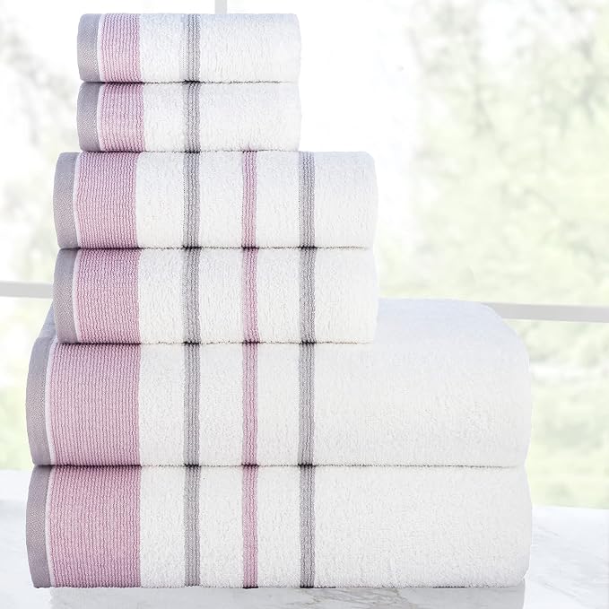 CASA COPENHAGEN White Bay, 6 Pieces Towel Set- White - Image 3