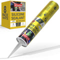 XFasten White Silicone Caulk 10.1oz Odorless 100% Silicone Waterproof Sealant by XFasten