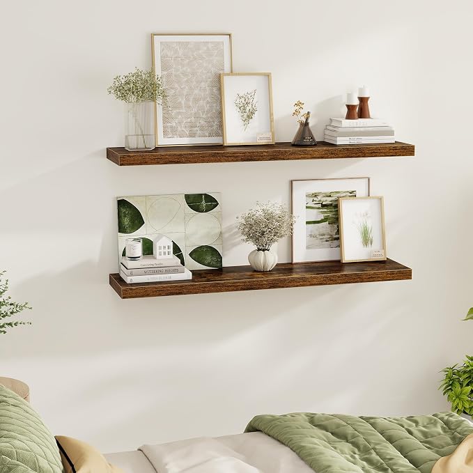 Floating Shelves Wall Shelf 48 Inch, 9.3 Inch Deep Floating Shelf, Farmhouse - Image 2