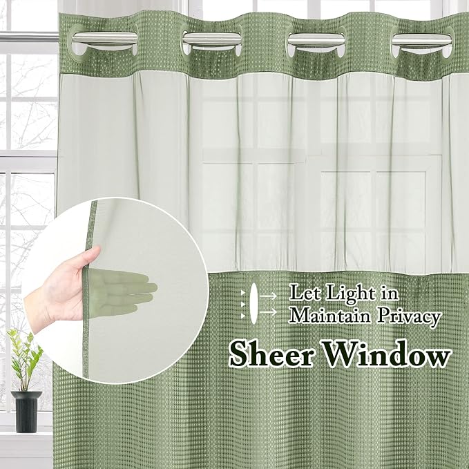 Gibelle Stall Small Shower Curtain 36x74, Waffle Weave Shower Curtain - Image 2