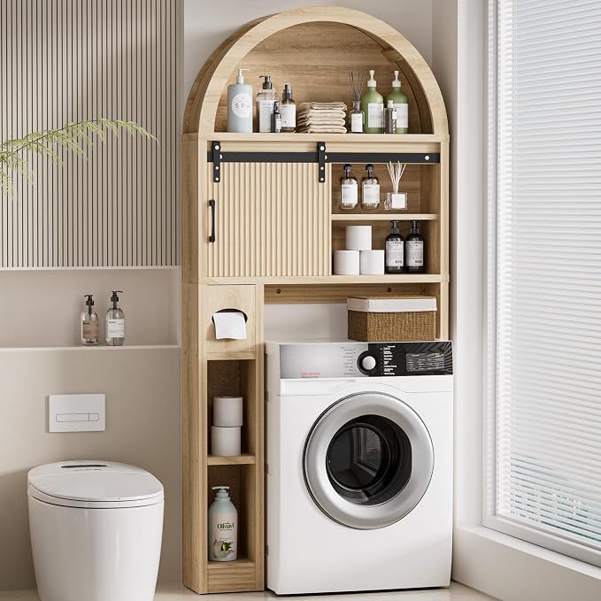 Spurgehom Over The Toilet Storage Cabinet, Bathroom Shelf Organizer Freestanding - Image 8