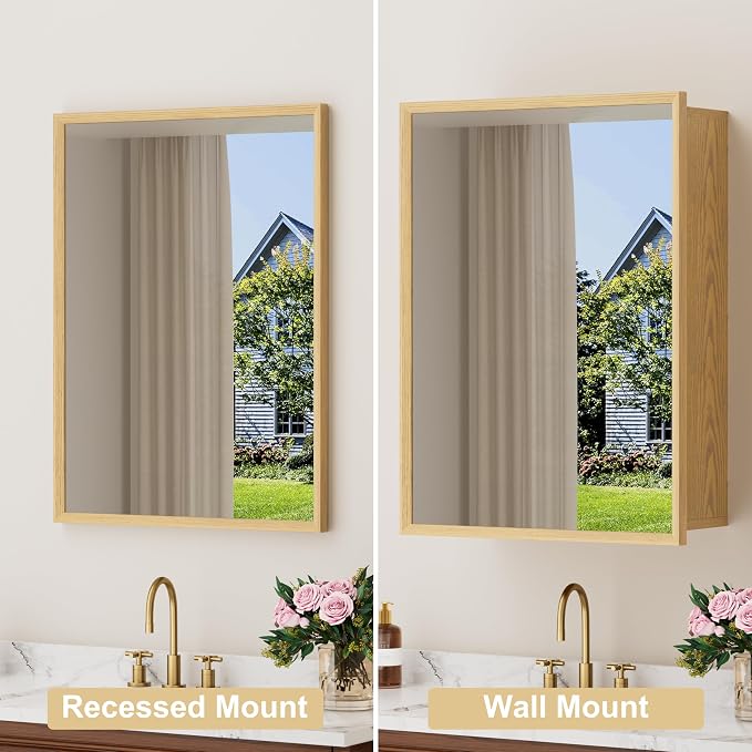 16x24 Inch Wood Medicine Cabinet - Image 5