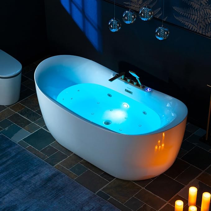 WOODBRIDGE 72" x 35-3/8" Whirlpool and Air Bath Heated Soaking Combination Tub - Image 21