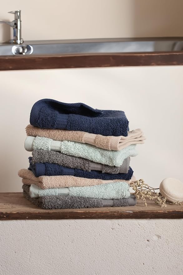 SALBAKOS 100% Turkish Cotton Washcloth Set of 12 13x13 inch | Heirloom Quality - Image 6