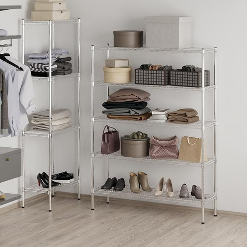14" Deep x 48" Wide x 64" Height Wire Shelving Kit | 5-Tier | NSF Commercial - Image 2