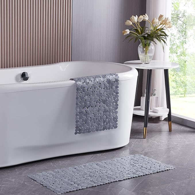 Bath Shower Mat Non Slip: Extra Large Pebble Bathtub mat - Image 3