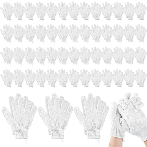 104 Pcs Exfoliating Glove Bulk Shower Gloves by Didaey