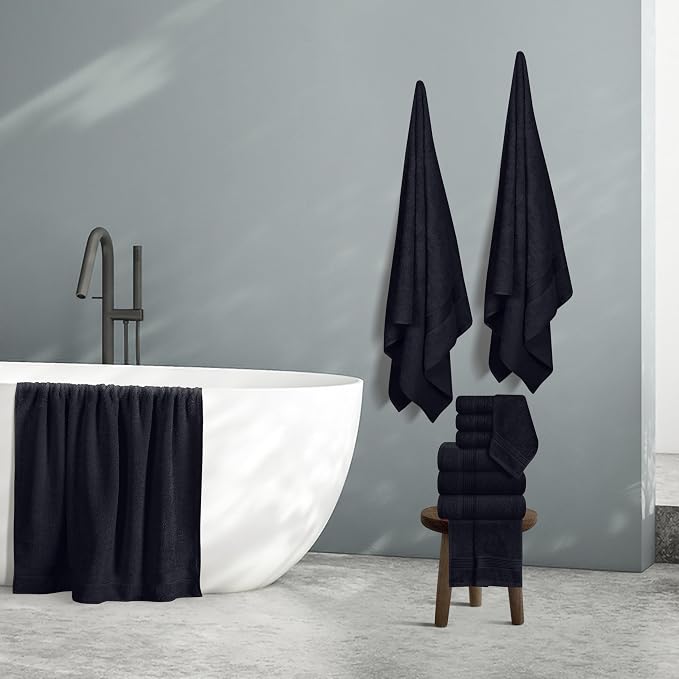 Belizzi Home 100% Cotton Towel Set, Contains 6 Soft Bath Towel, 6 Hand Towels - Image 5