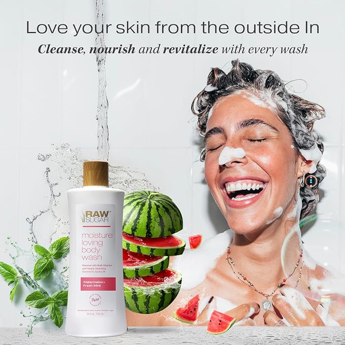 RAW SUGAR Simply Body Wash, Bath Soap, Formulated without Sulfates & Parabens - Image 2