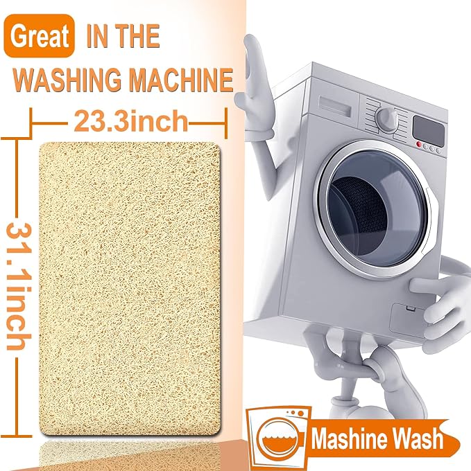 Shower Mats Non Slip for Elderly, 24x32’’Lager Loofah Bath Mats for Shower - Image 2