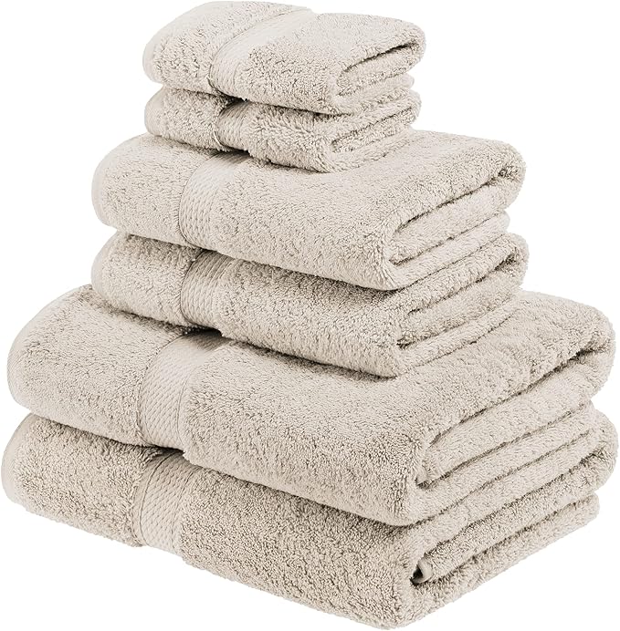 BLUENILEMILLS BNM Premium Quality Egyptian Cotton Towels, 6-Piece Ultra-Soft - Image 2