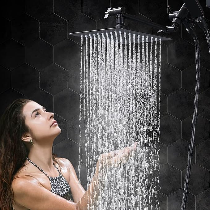 G-Promise All Metal 10 Inch Dual Square Shower Head - Image 3