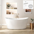 FerdY Naha Elite 59" Acrylic Freestanding Bathtub, Curve Edge Freestanding by FerdY