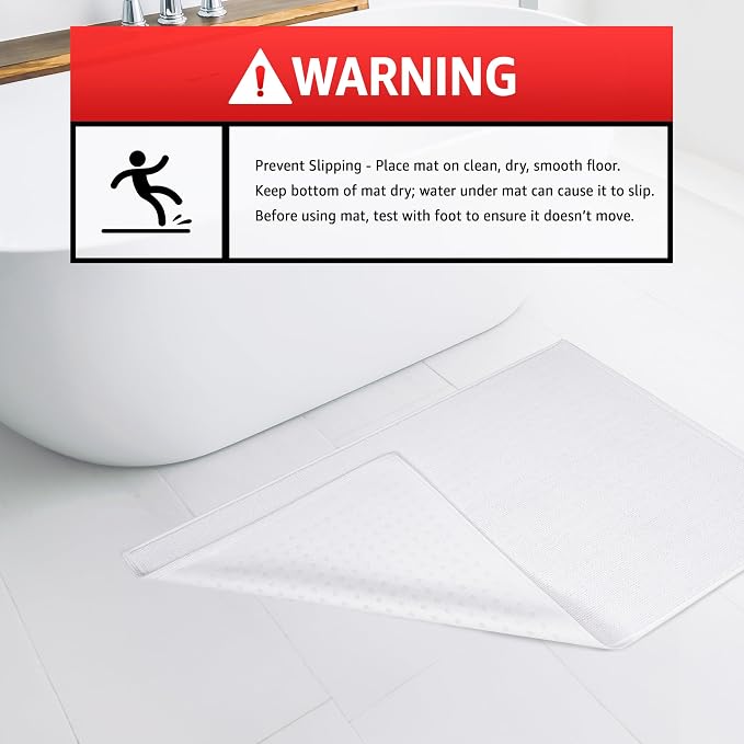 American Soft Linen Bath Rug, 20 in 34 in 100% Cotton Bath Mats Rugs - Image 4