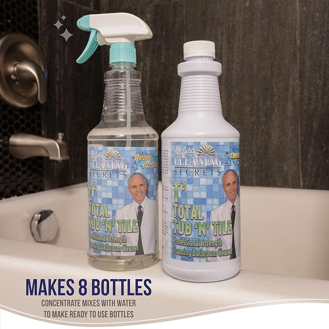 Don Aslett Tub n' Tile Foaming Bathroom Cleaner Set - 32 Oz Concentrated - Image 4