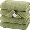 SEMAXE Sage Green Hand Towels for Bathroom, 100% Cotton Towels by SEMAXE