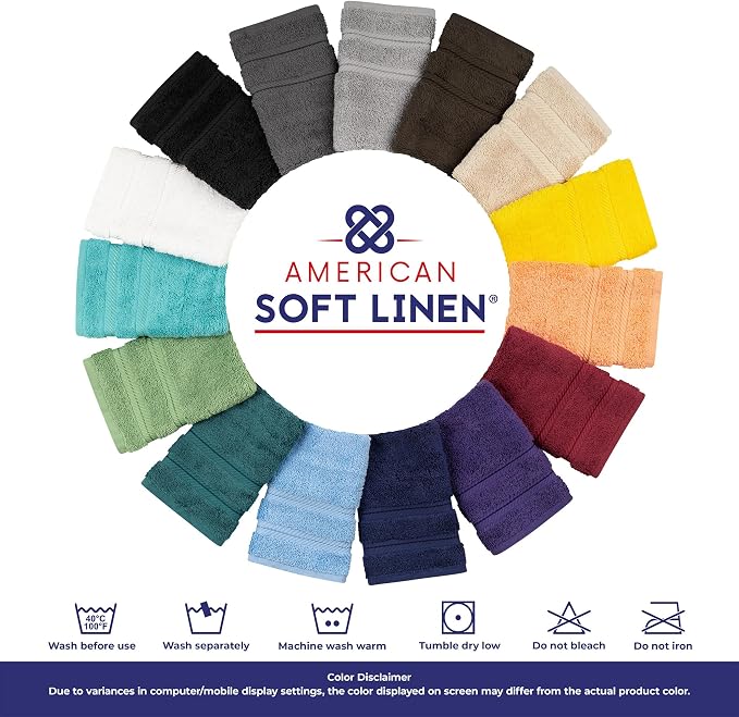 American Soft Linen Luxury 6 Piece Towel Set, 2 Bath Towels 2 Hand Towel 2 - Image 8
