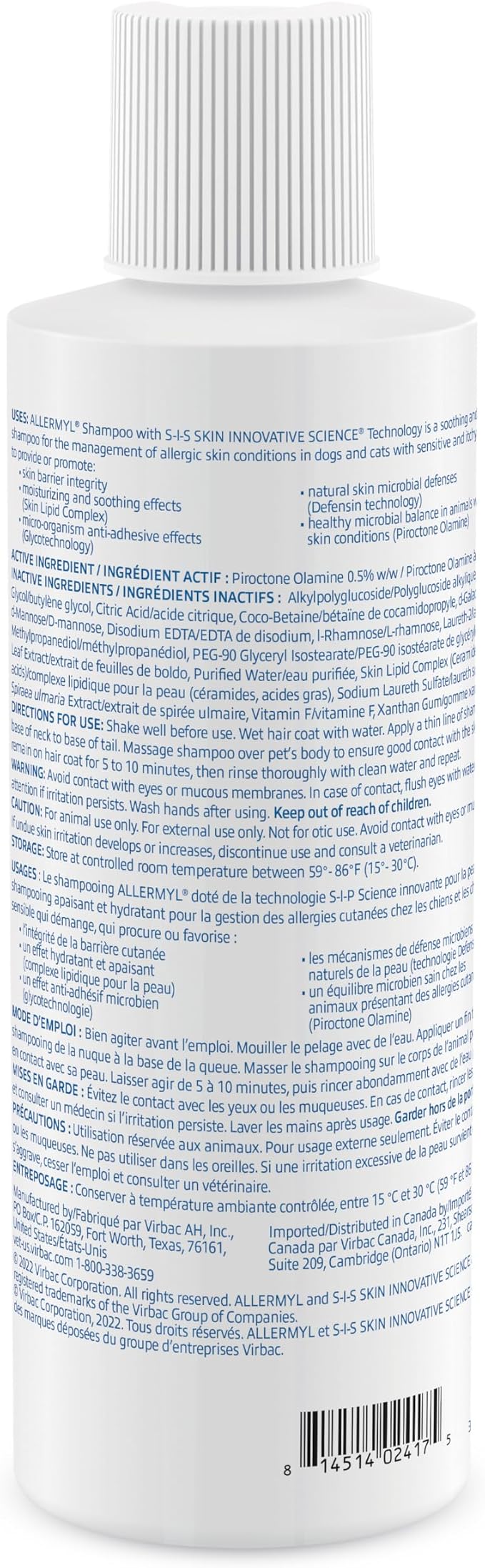 Allermyl Piroctone Olamine Medicated Pet Shampoo - Image 2