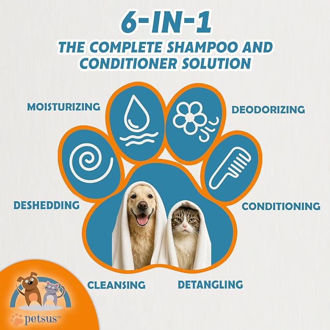 Oatmeal Dog & Cat Shampoo and Conditioner – Hypoallergenic Wash - Image 2