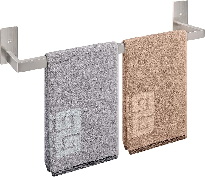 NearMoon Self Adhesive Bathroom Towel Bar, Stainless Steel Square Bath Wall by NearMoon