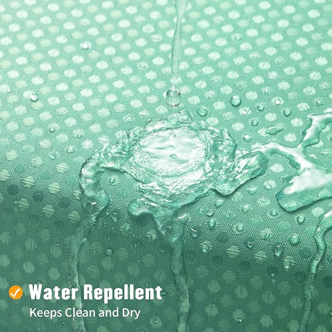 MitoVilla Teal Ombre Waffle Small Stall Shower Curtain Liner Set 36 x 74 - Image 6