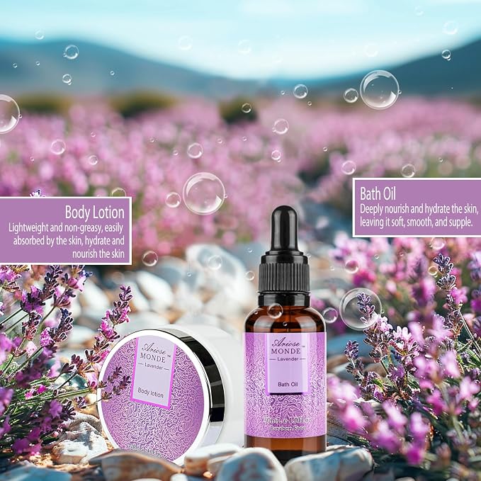 Bath Sets for Women Gift, Bath and Body Gifts Set, Lavender Spa Gift for Self - Image 5