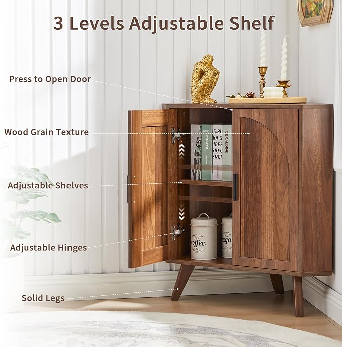 BERRYMERRY Fluted Corner Cabinet - Image 4