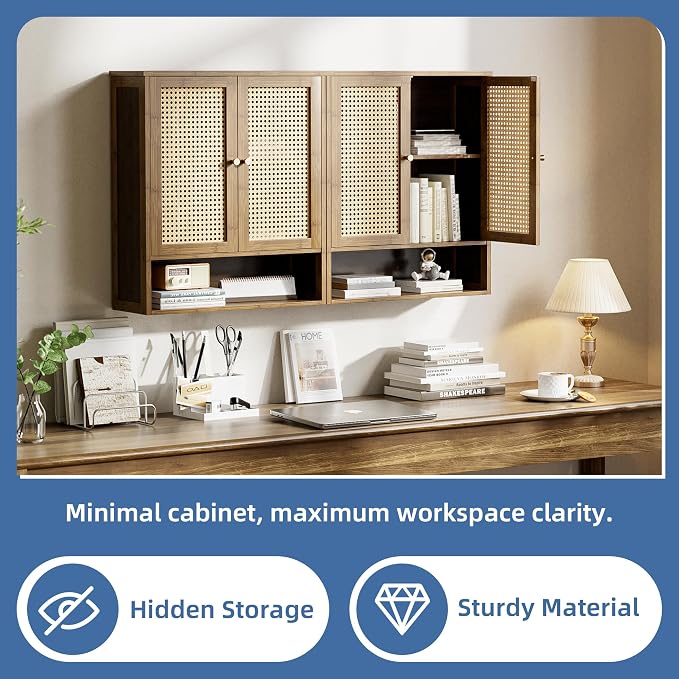 HITNET Bamboo Medicine Cabinet, Wall Mounted Bathroom Cabinet - Image 7
