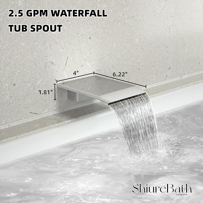10 Inch Shower Faucet Set with Tub Spout Wall Mounted Shower System - Image 5